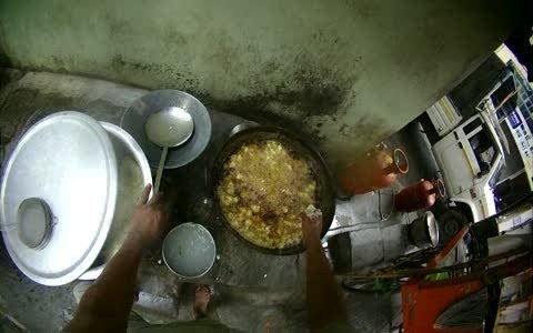 Street food: first person frame